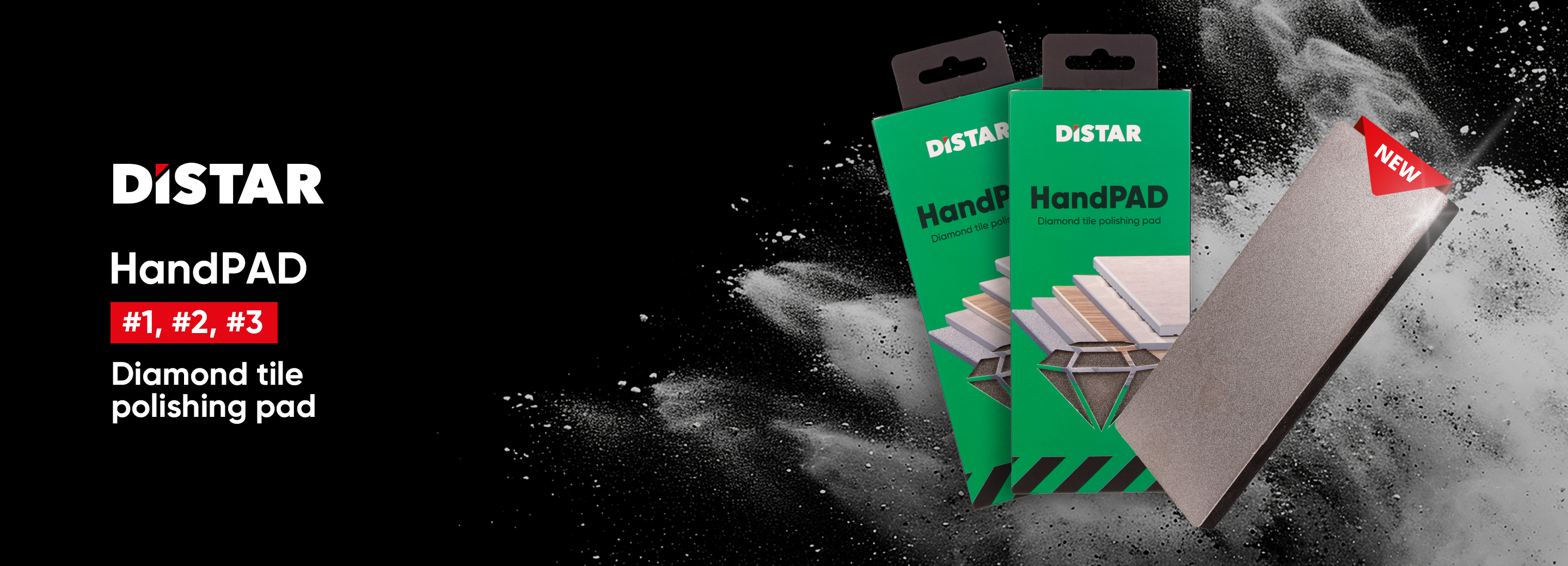 Distar HandPAD diamond polishing pads for porcelain tile edge finishing and chip removal
