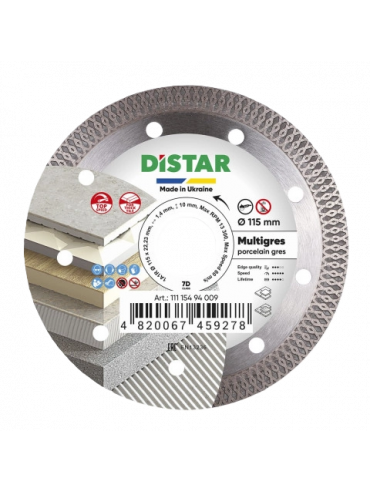 4-1/2 1A1RMultigres  Diamond Blade for cutting ceramic, porcelain & tile